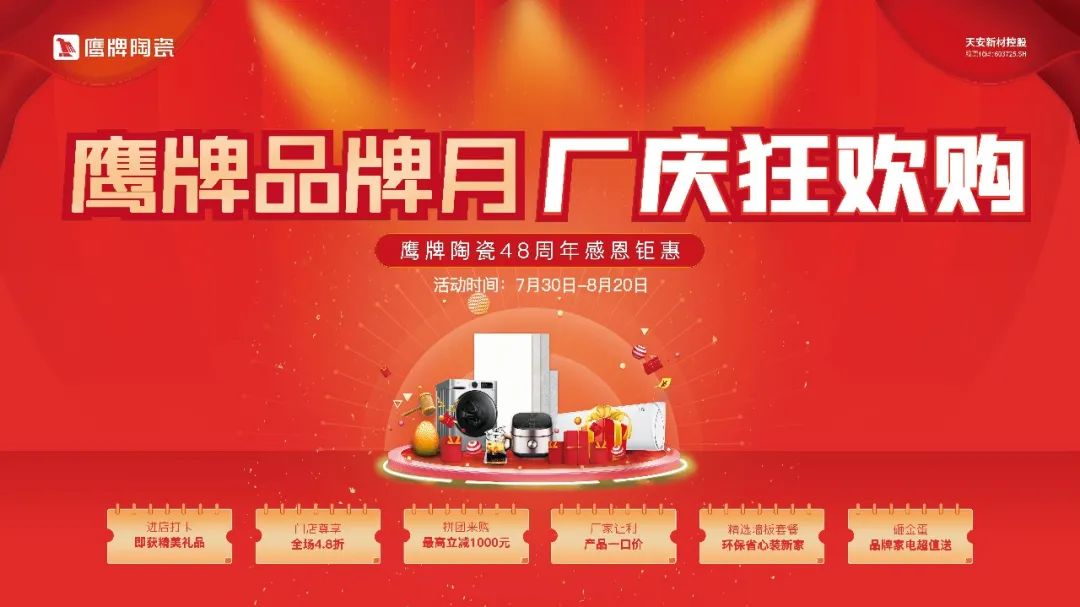 鷹牌品牌月，廠慶狂歡購｜鷹牌陶瓷48周年感恩鉅惠活動火熱開啟！(圖3)