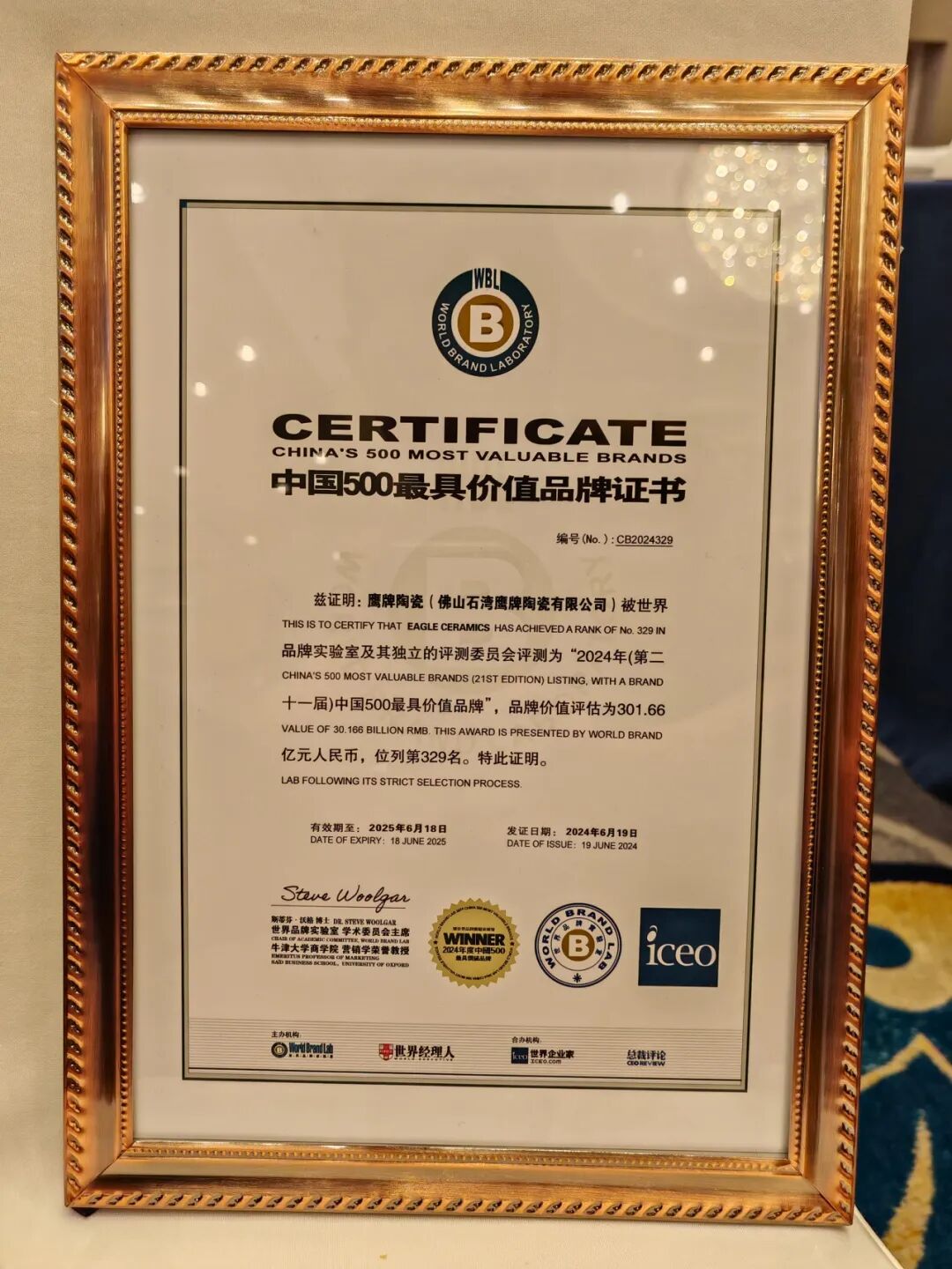 榮耀時刻｜鷹牌陶瓷榮獲2024中國陶瓷品牌大會“年度領軍品牌”獎項！(圖16)